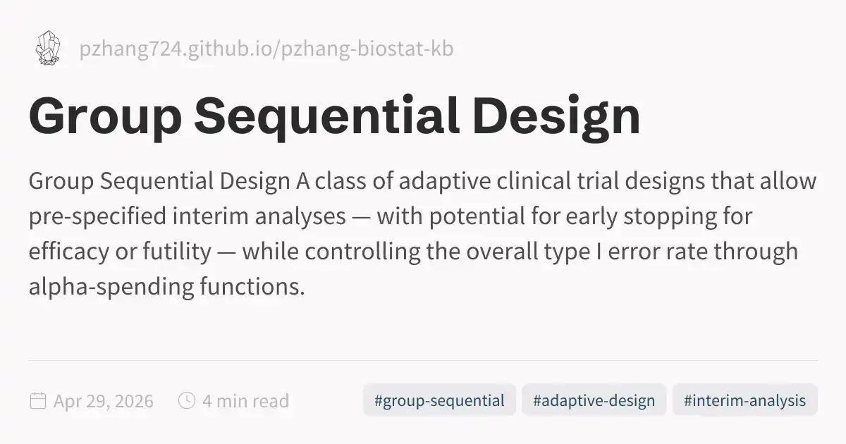 Group Sequential Design