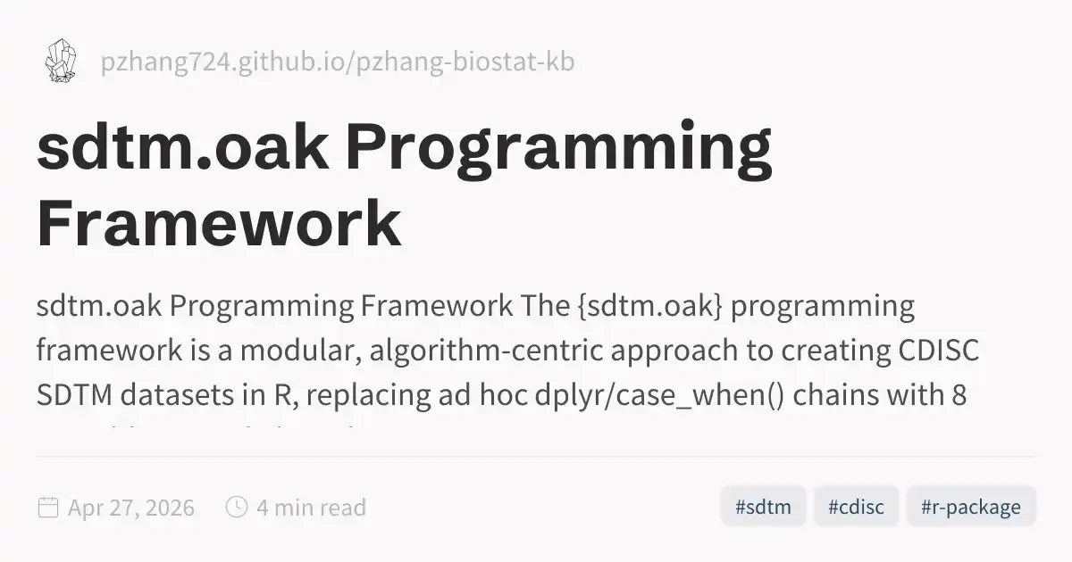 sdtm.oak Programming Framework