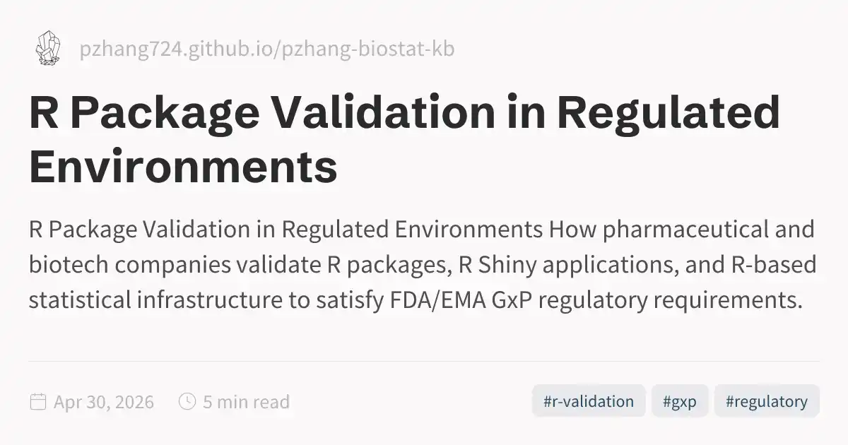 Ncdf4 R Package R Package Validation in Regulated Environments